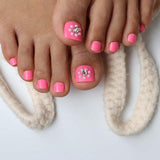 24PCS fashion design cute toes latest French style candy colorful fake toe 46 Optional