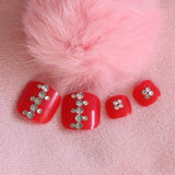 24PCS fashion design cute toes latest French style candy colorful fake toe 46 Optional