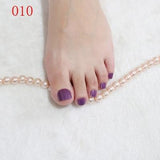 24PCS fashion design cute toes latest French style candy colorful fake toe 46 Optional