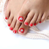 24PCS fashion design cute toes latest French style candy colorful fake toe 46 Optional