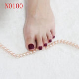 24PCS fashion design cute toes latest French style candy colorful fake toe 46 Optional