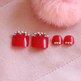 24PCS fashion design cute toes latest French style candy colorful fake toe 46 Optional