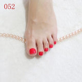 24PCS fashion design cute toes latest French style candy colorful fake toe 46 Optional
