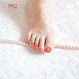 24PCS fashion design cute toes latest French style candy colorful fake toe 46 Optional