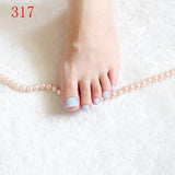24PCS fashion design cute toes latest French style candy colorful fake toe 46 Optional