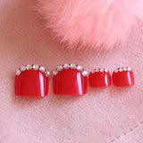 24PCS fashion design cute toes latest French style candy colorful fake toe 46 Optional