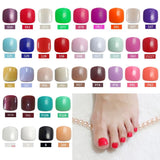 24PCS fashion design cute toes latest French style candy colorful fake toe 46 Optional