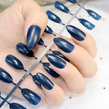 24pcs/kit Stiletto Shiny Fake Nails White Pointed Fake Nails Easily Decorate Your Fingers Candy White Surface 15P