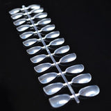 24pcs/kit Stiletto Shiny Fake Nails White Pointed Fake Nails Easily Decorate Your Fingers Candy White Surface 15P
