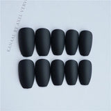 24pcs/set Cream nude pink pure color 3D fake nails Cute french false nails  with Sided adhesive Middle-long full nail tips Bride