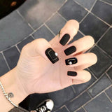 24pcs/set Cream nude pink pure color 3D fake nails Cute french false nails  with Sided adhesive Middle-long full nail tips Bride