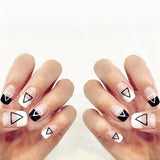 24pcs/set Cream nude pink pure color 3D fake nails Cute french false nails  with Sided adhesive Middle-long full nail tips Bride