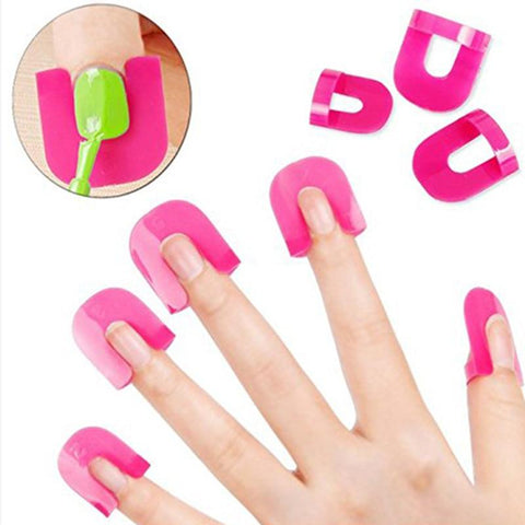 26 Pcs Reusable Nails Edge Skin Barrier Nail Polish Stencils Kit Manicure Nail Art Polish Tip Protectors Nail Care Beauty Tool