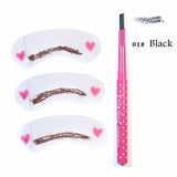 2in 1 Eyebrow Tools Set 3 Pack Eyebrow Thrush Card+1Eyebrow Pencil Beauty Tools GUB#