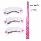 2in 1 Eyebrow Tools Set 3 Pack Eyebrow Thrush Card+1Eyebrow Pencil Beauty Tools GUB#