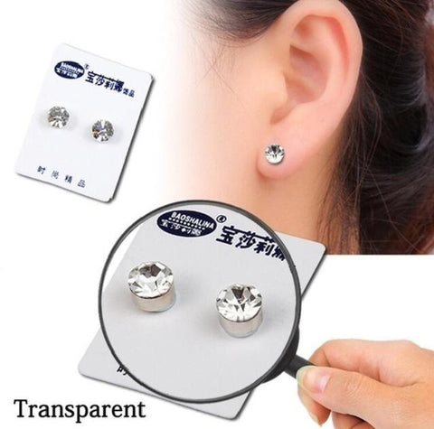 2pc Magnetic Slimming Earrings Weight Loss Acupoints Stud  Magnetic Therapy Crystal Earring Fat Burning Slimming Face Lift Tools