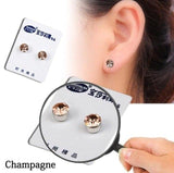 2pc Magnetic Slimming Earrings Weight Loss Acupoints Stud  Magnetic Therapy Crystal Earring Fat Burning Slimming Face Lift Tools