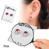 2pc Magnetic Slimming Earrings Weight Loss Acupoints Stud  Magnetic Therapy Crystal Earring Fat Burning Slimming Face Lift Tools