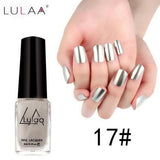 2pcs 6ml Mirror Nail Polish Metallic Lacquer Silver Nail Mirror Effect Metal Gold Nail Gel Polish Base Top Coat Nails Art Tips
