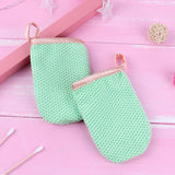 2pcs Portable Makeup Remover Towel Cleansing Glove Tool Reusable Microfiber Facial Towel Cosmetic Puff Face Care