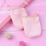 2pcs Reusable Microfiber Facial Cloth Face Towel Makeup Remover Cleansing Glove Tool Cosmetic Puff Make Up Face Care