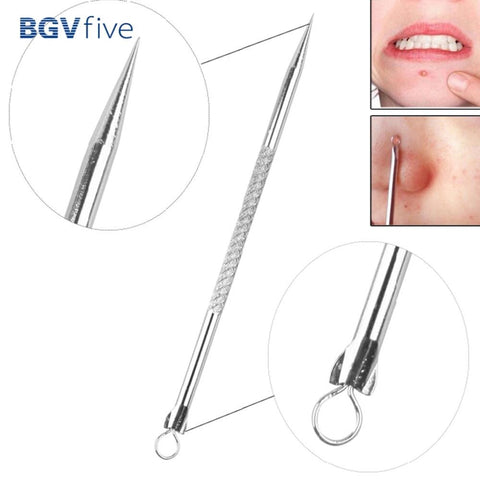 2pcs The Newest Blackhead Comedone Acne Pimple Blemish Extractor Remover Stainless Needles Makeup Tools