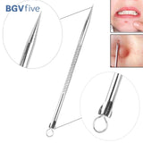 2pcs The Newest Blackhead Comedone Acne Pimple Blemish Extractor Remover Stainless Needles Makeup Tools