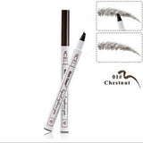 3 Colors Microblading Eyebrow Tattoo Pen 4 Head Fine Sketch Liquid Eyebrow Pencil Waterproof Tattoo Eye Brow Pen Smudge-proof
