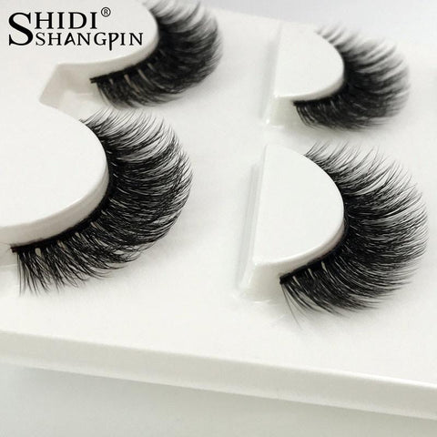 3 Pairs natural false eyelashes thick makeup real 3d mink lashes soft eyelash extension fake eye lashes long mink eyelashes 3d