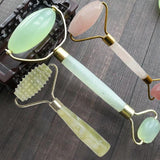 3 Style Natural Jade Beauty Massage Roller Facial Slimming Tool Face Arms Neck Massage Roller for Face Body Massage