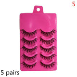 3 or 5Pairs Support wholesale&single Natural Bushy Makeup Cross False Eyelashes Eye Lashes Black Soft Natural False Eyelashes