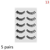 3 or 5Pairs Support wholesale&single Natural Bushy Makeup Cross False Eyelashes Eye Lashes Black Soft Natural False Eyelashes