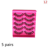 3 or 5Pairs Support wholesale&single Natural Bushy Makeup Cross False Eyelashes Eye Lashes Black Soft Natural False Eyelashes