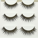 3 pairs Lashes 3D False Eyelashes Crisscross Thick Natural Fake Eye Lashes Professional Makeup Long False Eye Lashes 11 styles