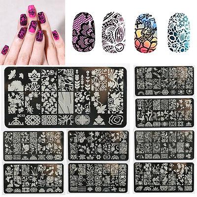 30 Styles DIY Nail Art Plates Flower Lace Nail Stencil Manicure Template Stamping Plate