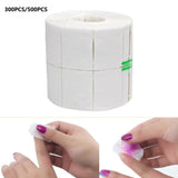 300-500pcs/Roll Gel Polish Remover Nail Art Cleaner Gel Nails Wipes Pads Paper Polish Tips Cotton Manicure Polishing Nail Tools