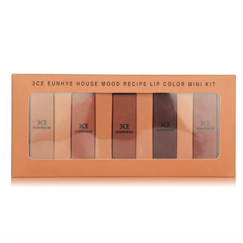 3CE EUNHYE HOUSE Lipstick Matte Lipstick Waterproof Lips Cosmetics Easy To Carry Matte Lipsticks 5 Colors In Set Hot Sale