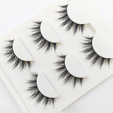 3D-09 Natural Tapered Black Terrier False Eyelashes Fashion Ball Smoke Makeup Fake Eyelashes Cross Messy Soft 3D Eye Lashes