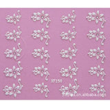 3D DIY flower design Water Transfer Nails Art Sticker decals lady women manicure tools Nail Wraps Decals wholesale