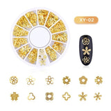 3D Hollow Nail Art Decoration Metal Mixed Shapes GeometryGolden  Tips DIY Nail Art Tools Fashion Nail Decorating Stickers