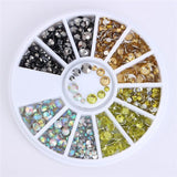 3D Metal Nail Art Decoration Gold Metal Chain Beads Line Multi-size Snake Bone DIY Manicure Nail Art Decoration in Wheel 1 Box