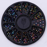 3D Metal Nail Art Decoration Gold Metal Chain Beads Line Multi-size Snake Bone DIY Manicure Nail Art Decoration in Wheel 1 Box