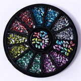 3D Metal Nail Art Decoration Gold Metal Chain Beads Line Multi-size Snake Bone DIY Manicure Nail Art Decoration in Wheel 1 Box