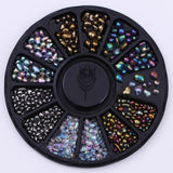 3D Metal Nail Art Decoration Gold Metal Chain Beads Line Multi-size Snake Bone DIY Manicure Nail Art Decoration in Wheel 1 Box