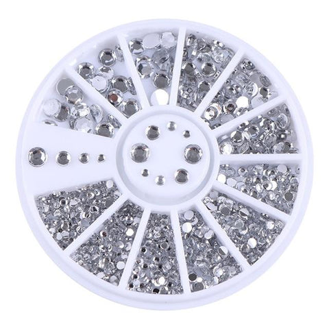 3D Metal Nail Art Decoration Gold Metal Chain Beads Line Multi-size Snake Bone DIY Manicure Nail Art Decoration in Wheel 1 Box