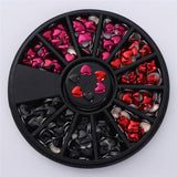 3D Metal Nail Art Decoration Gold Metal Chain Beads Line Multi-size Snake Bone DIY Manicure Nail Art Decoration in Wheel 1 Box