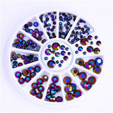 3D Metal Nail Art Decoration Gold Metal Chain Beads Line Multi-size Snake Bone DIY Manicure Nail Art Decoration in Wheel 1 Box