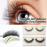 3D Mink False Eyelashes Extension Reusable Self-Adhesive Natural Curly Eyelashes Self Adhesive Eye lashes Makeup Tools