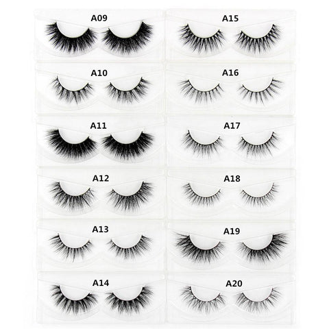 3D Mink eyelash Messy Cross Thick Natural Fake Eye Lashes Professional Makeup Bigeye Eye Lashes Handmade 1pair False Eyelashes