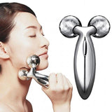 3D Roller Massager 360 Rotate Silver Thin Face Full Body Shape Lifting Wrinkle Remover Facial Massage Relaxation Tool